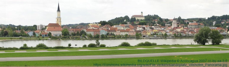 Blick vom Flugplatz über die Donau